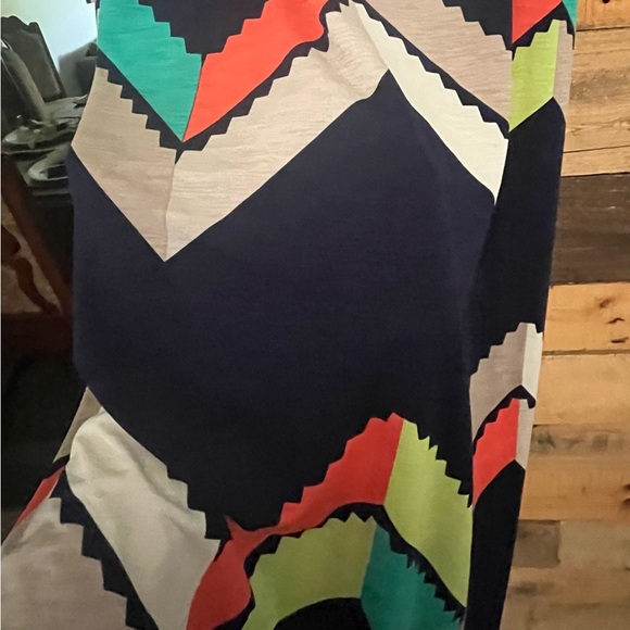 Chevron print, multi color halter maxi dress - Picture 2 of 4